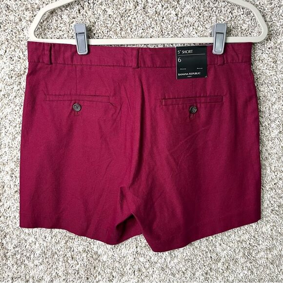 Banana Republic Shorts Women’s 6 Burgundy Red Tailored 5” NWT - Picture 4 of 7